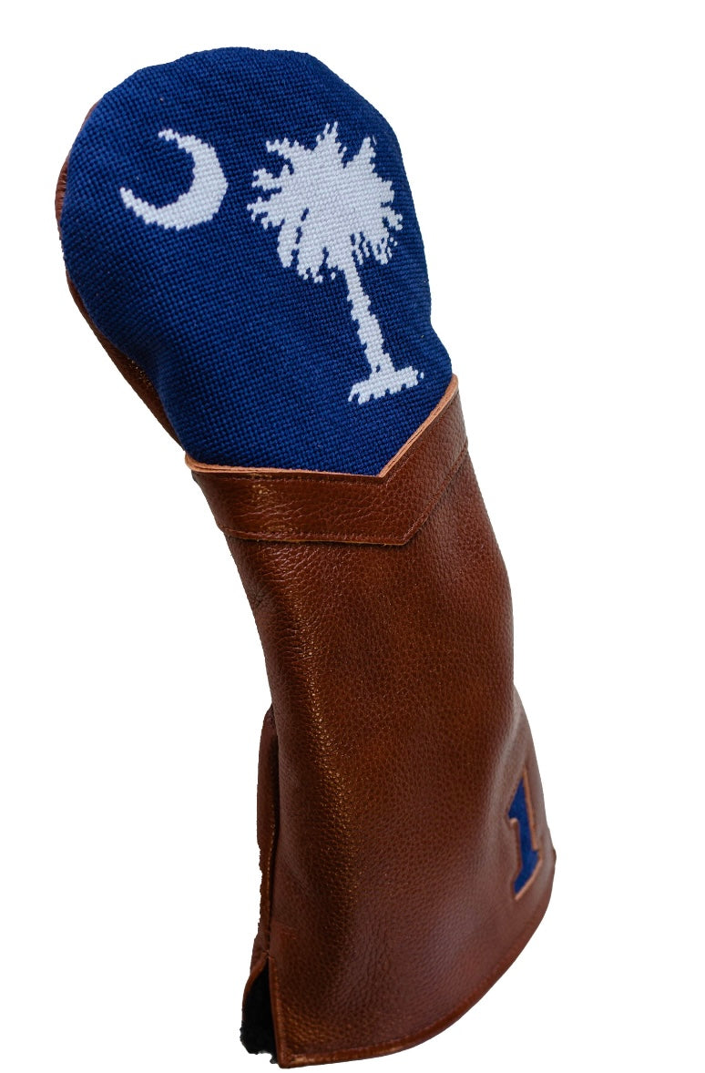 South Carolina Flag Needlepoint Golf Driver Headcover - Premium Custom Club Cover for Golf Enthusiasts | Perfect for Protecting Your Driver on the Course