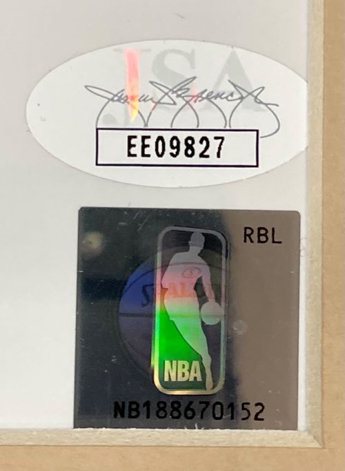 Giannis Antetokounmpo Autographed 8x10 Milwaukee Bucks Green Jersey Framed Photo with JSA Certificate - Perfect for Sports Memorabilia Collectors and Bucks Fans Display