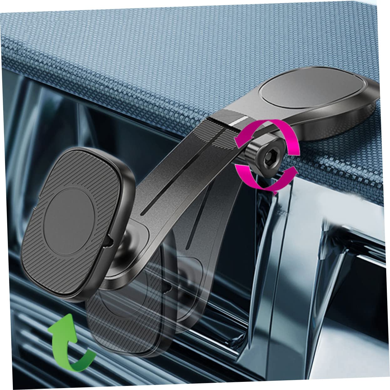 Homoyoyo Magnetic Phone Holder for Car - 360° Rotatable Air Vent Phone Mount with Strong Grip, Universal for iPhone Samsung & All Smartphones - Perfect for GPS Navigation & Hands-Free Driving
