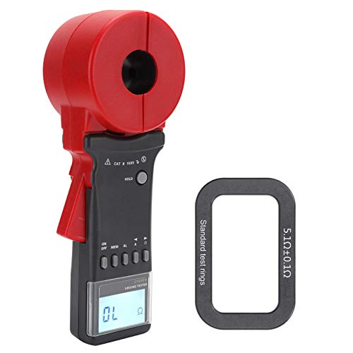 Digital Clamp Multimeter 0.01-1200Ω Resistance Tester with 20A Ammeter, 4-Bit LCD Display, 99 Data Storage, Audible Alarm & Threshold Setting - Perfect for Electricians, HVAC Technicians & DIY Home Electrical Projects