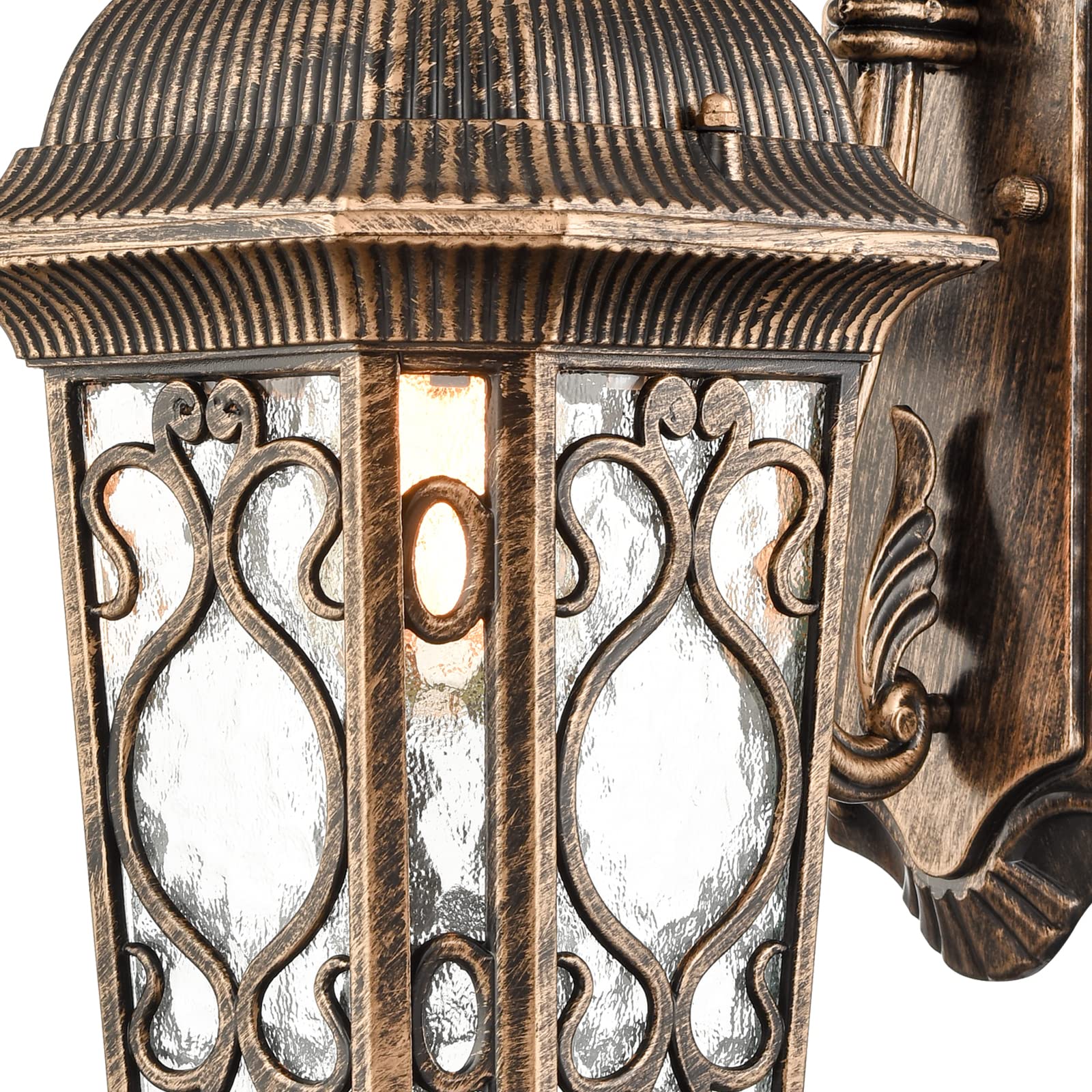 Waterproof Outdoor Wall Lights - IP65 Rated Exterior Porch Sconces with Glass Shade for Garage, Doorway & Patio | Weather-Resistant Lighting for Home Security & Curb Appeal