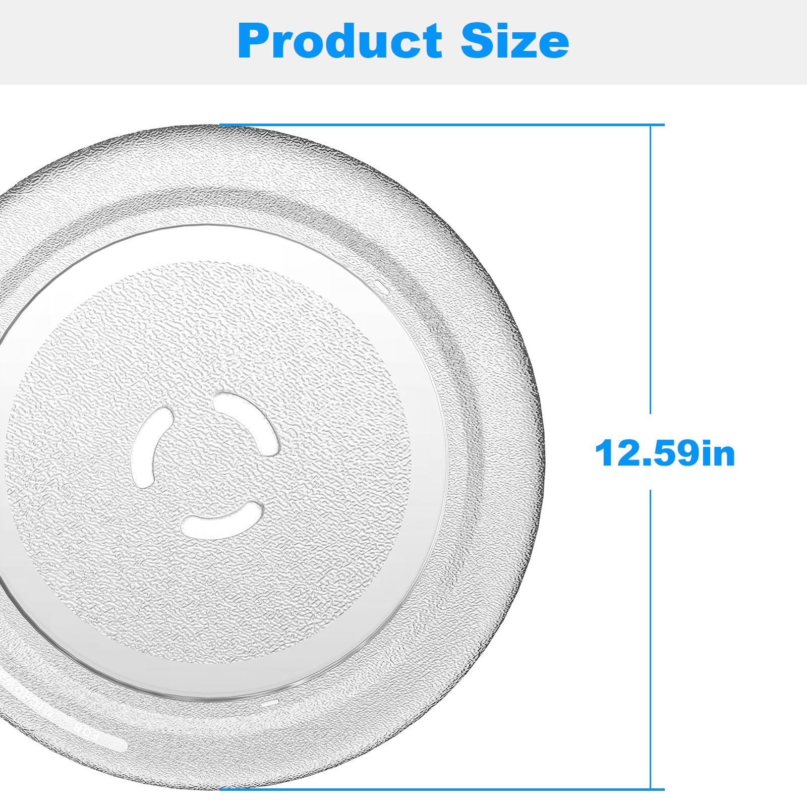Whirlpool KitchenAid Microwave Glass Turntable Plate 12.5 Inch Replacement - Compatible with PS373741 4393751 AP3130793 4393799 RO6G Models - Perfect for Heating Food Evenly in Microwave Ovens