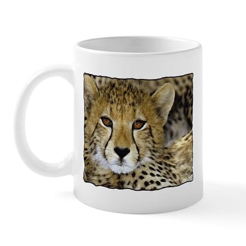 White - Cheetah Face Mug