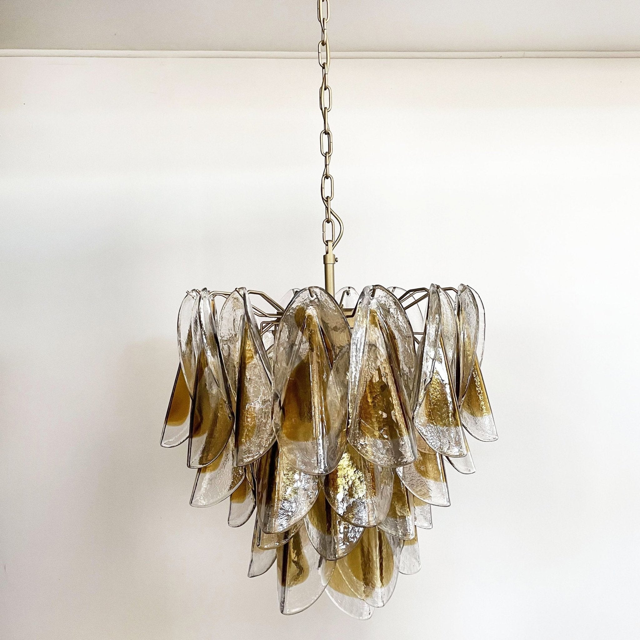 Isabella Murano Glass Chandelier - Elegant Venetian Crystal Ceiling Light Fixture for Dining Room, Living Room, Bedroom Decor