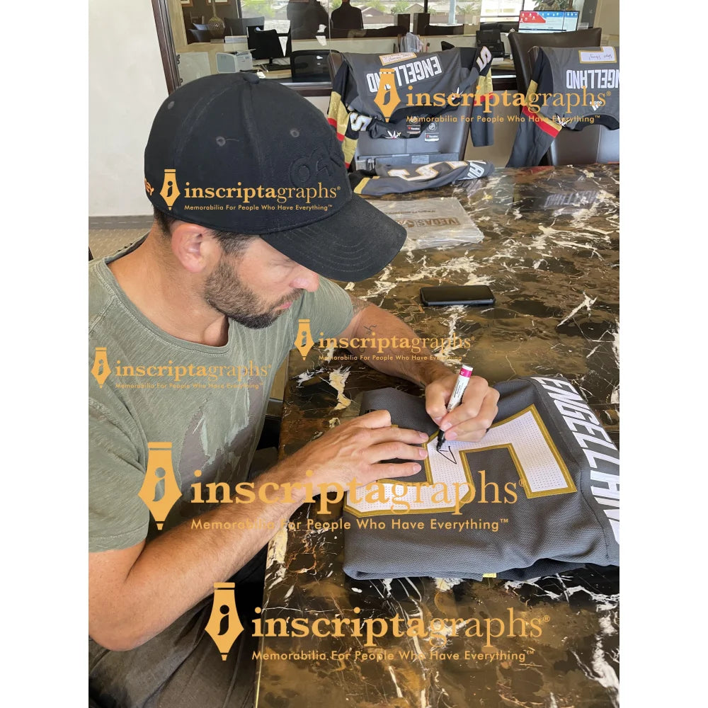 Deryk Engelland Autographed Vegas Golden Knights Jersey with COA - Limited Edition #D/5 - Perfect for NHL Fans, Collectors & Sports Memorabilia Displays