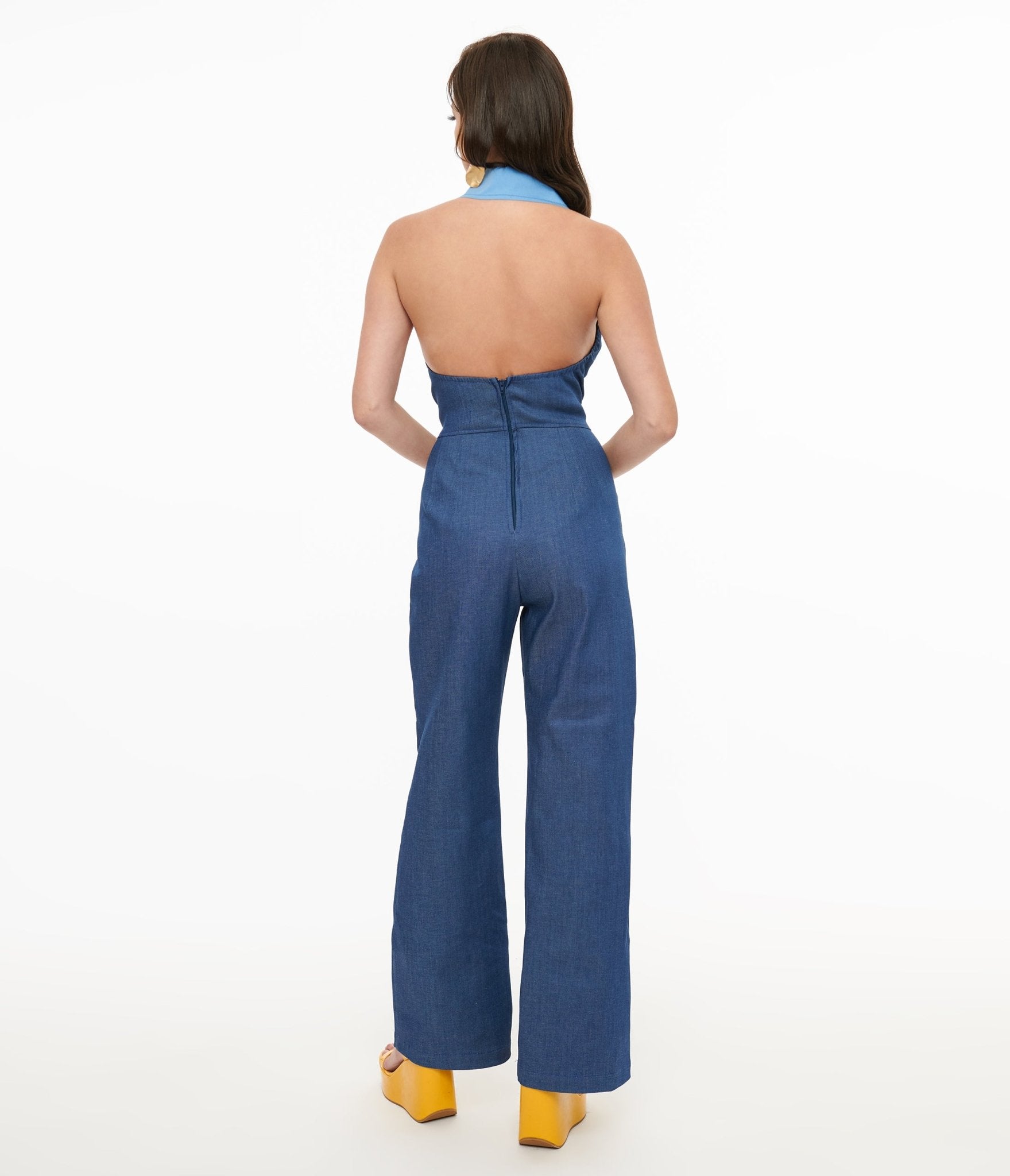 Miracle Eye Blue Denim Cecilia Jumpsuit for Women - Stylish One Piece Romper with Pockets | Perfect for Casual Outings, Summer Parties & Date Nights