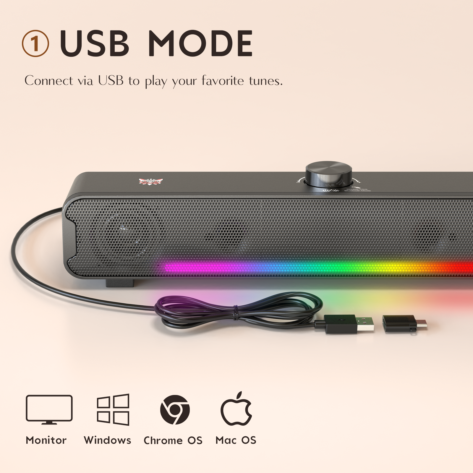 ONIKUMA L16 Bluetooth Speaker with RGB Lights - Powerful Portable Soundbar for PC, TV, Gaming & Home Theater | Perfect for Parties, Movies & Gaming Setup