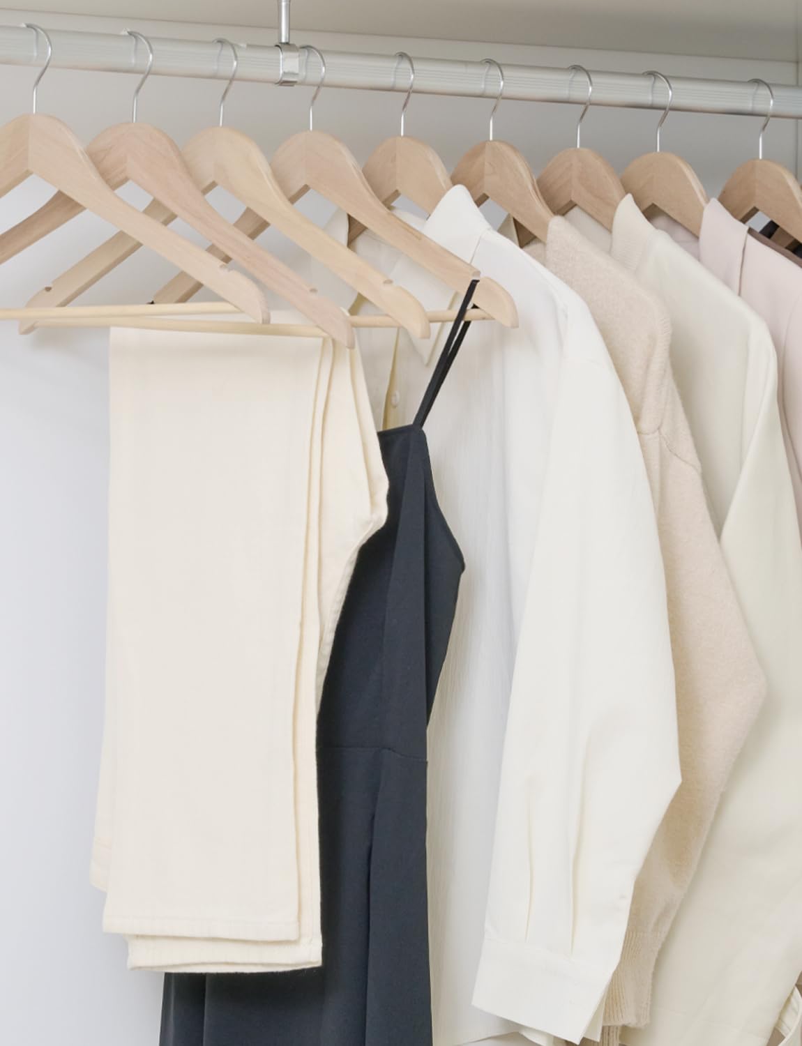 Premium Lotus Wooden Clothes Hangers - Heavy-Duty Natural Wood Coat Hangers for Shirts, Jackets, Pants, Suits & Sweaters (20 Pack) - Ideal for Closet Organization, Retail Stores & Luxury Garment Display