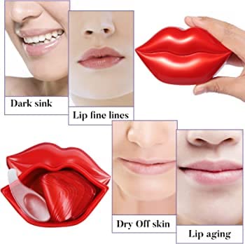 Hydrating Lip Jelly Mask Pack - 20 Cherry Flavored Patches for Soft, Plump Lips | Perfect for Overnight Care, Dry Lips & Pre-Makeup Prep