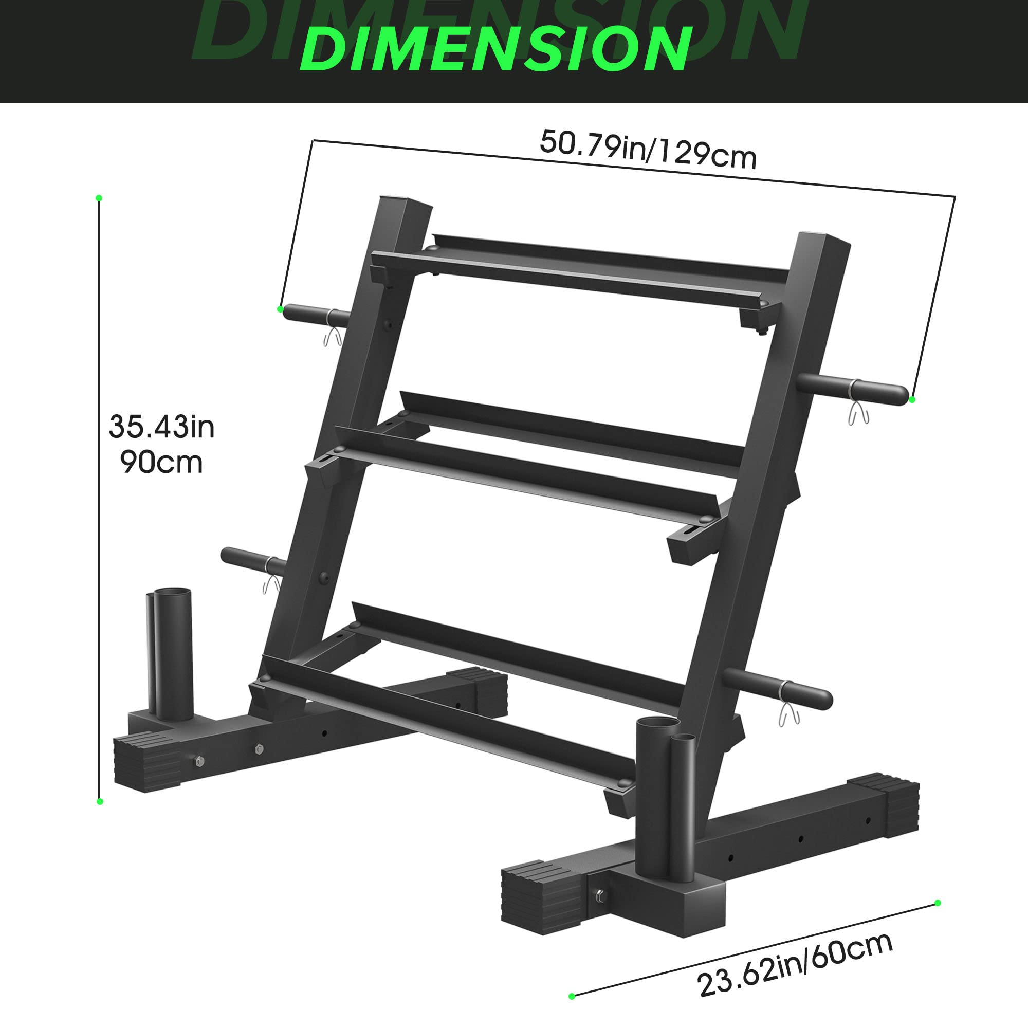 Multifunctional Dumbbell Rack & Weight Stand for Home Gym - Heavy Duty Storage Organizer for Dumbbells, Weight Plates & Curl Bars - Perfect for Garage, Basement & Home Workout Spaces