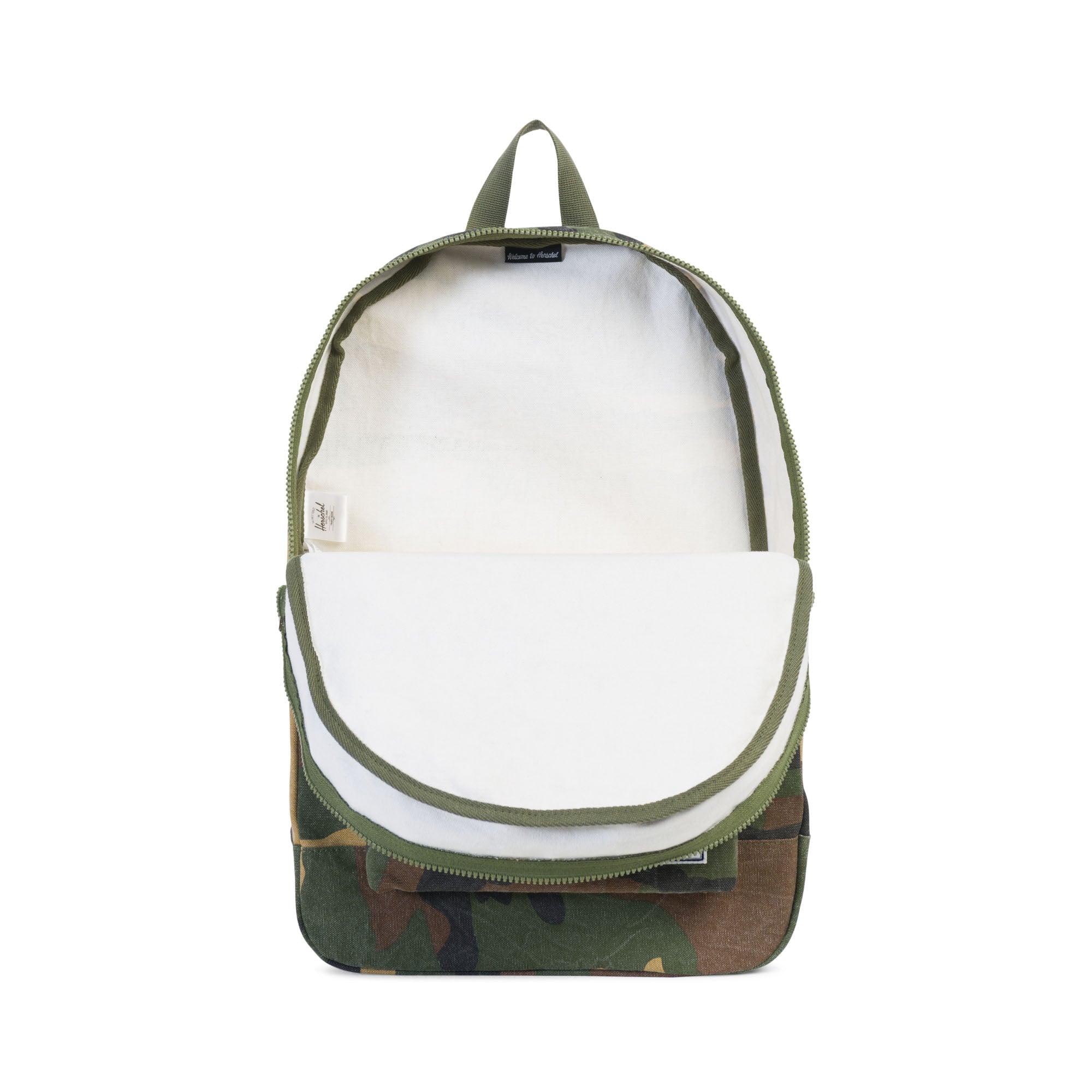 Herschel Cotton Casuals Collection Daypack Backpack - Woodland Camo Design for School, Travel & Outdoor Adventures