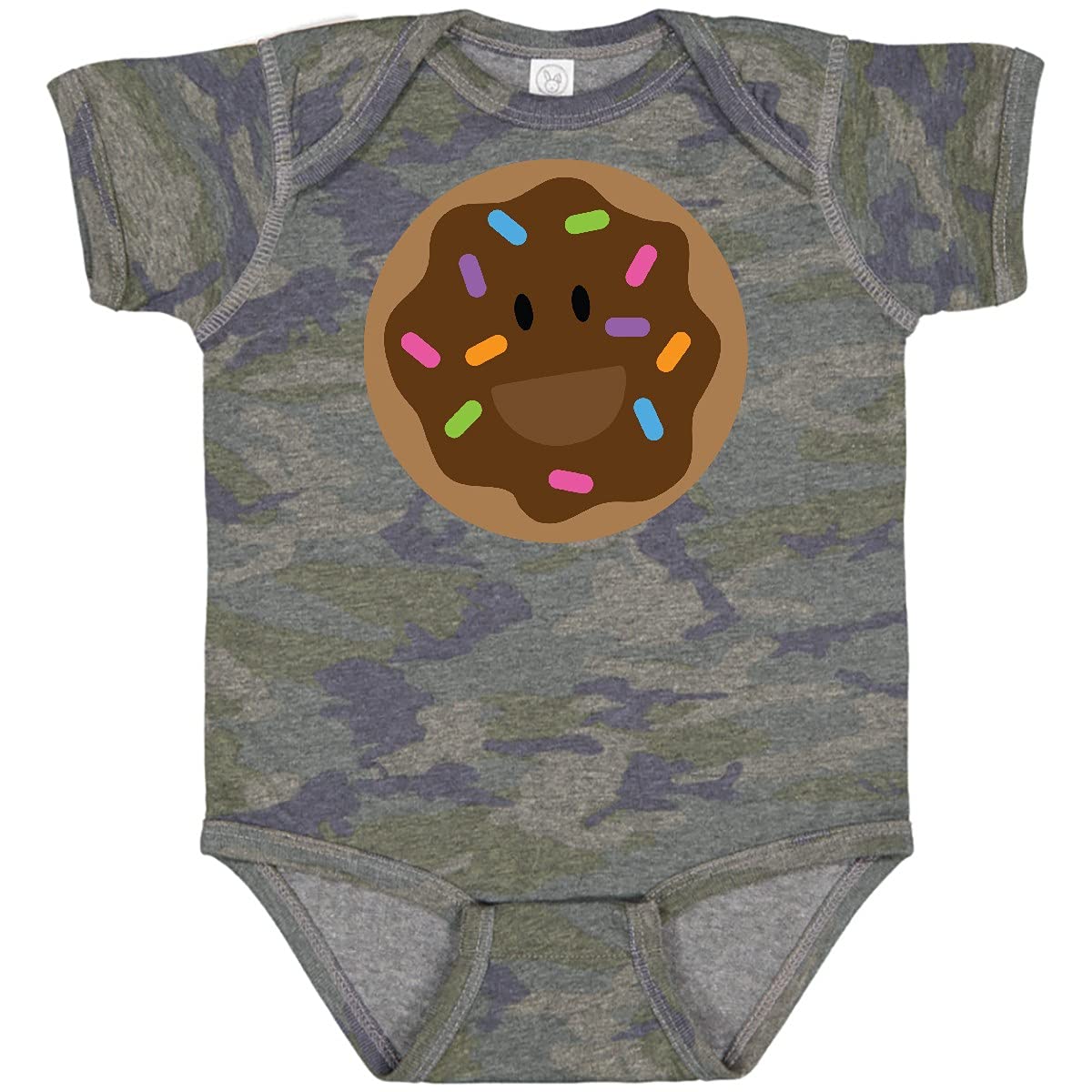 Inktastic Chocolate Doughnut Baby Bodysuit - Cute Donut Print Onesie for Newborns & Infants - Perfect for Birthday Parties, Photo Shoots & Everyday Wear