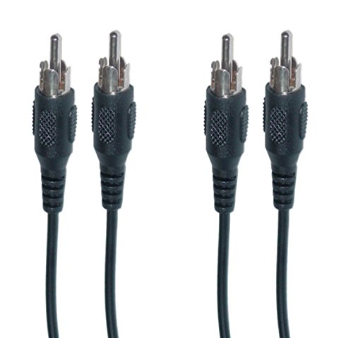 2 Pack 12ft RCA Male to Male Audio Video Cable - High-Quality AV Cable for Home Theater, Gaming, and TV Connections (CNE461415)