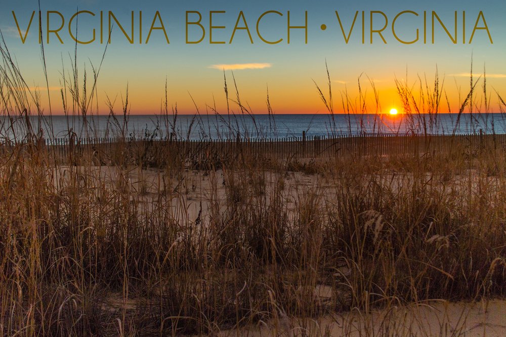 Virginia Beach Sunrise 24x36 Signed Art Print - Coastal Wall Decor Poster for Living Room, Bedroom & Office | Beach Landscape Painting, Home & Office Decoration