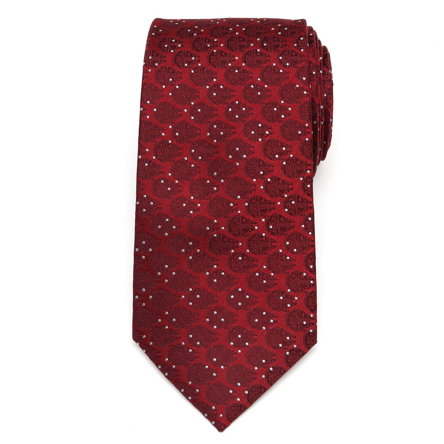 Millennium Falcon Star Wars Themed Men's Tie - Classic Red Necktie for Office, Business, Wedding & Cosplay
