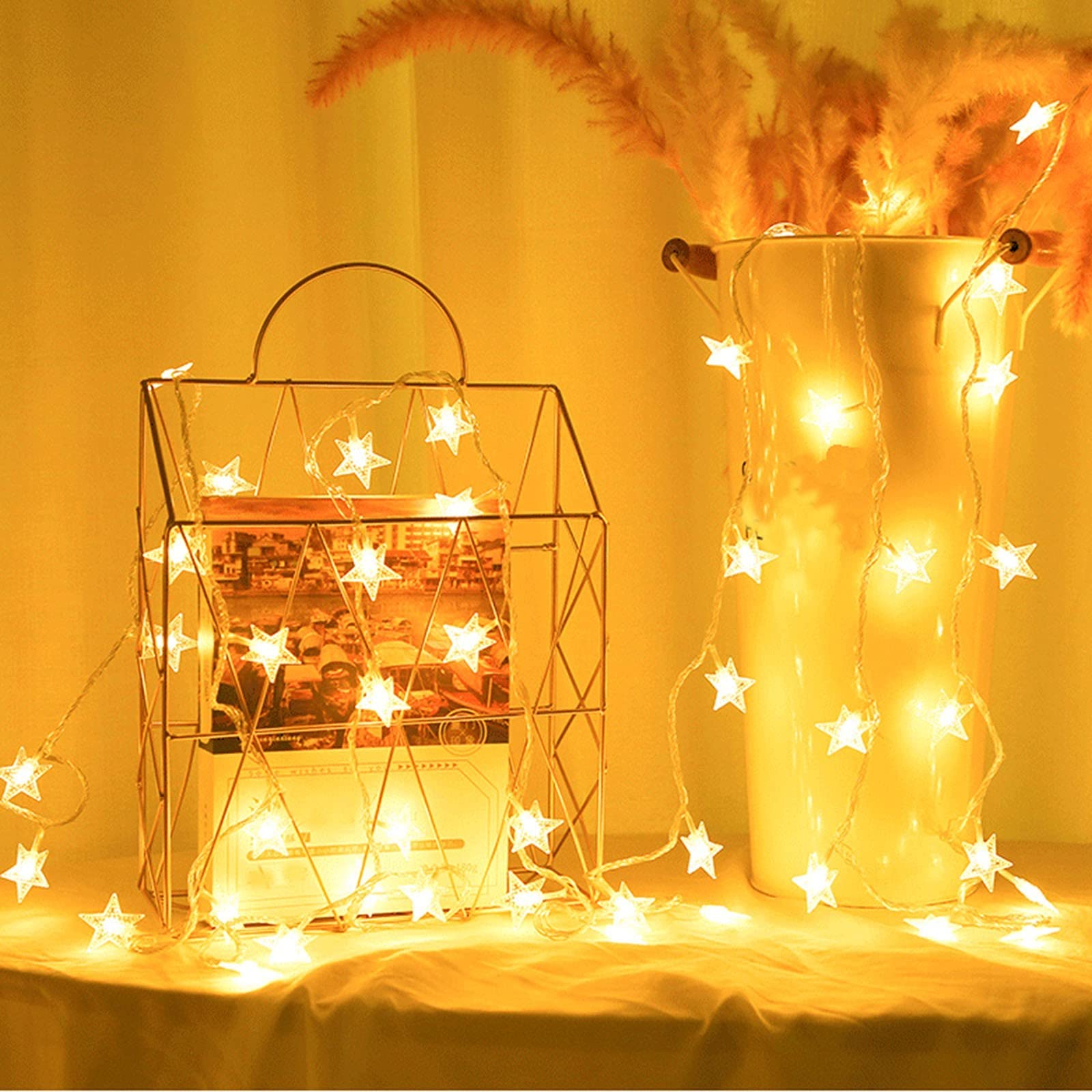JJHAEVDY Christmas String Lights - Waterproof Star Curtain Lights for Indoor & Outdoor Decor | Flashing Fairy Lights for Home, Party, Wedding, Garden, Christmas Tree & New Year Decorations | Perfect for Bedroom, Patio, Holiday & Special Events