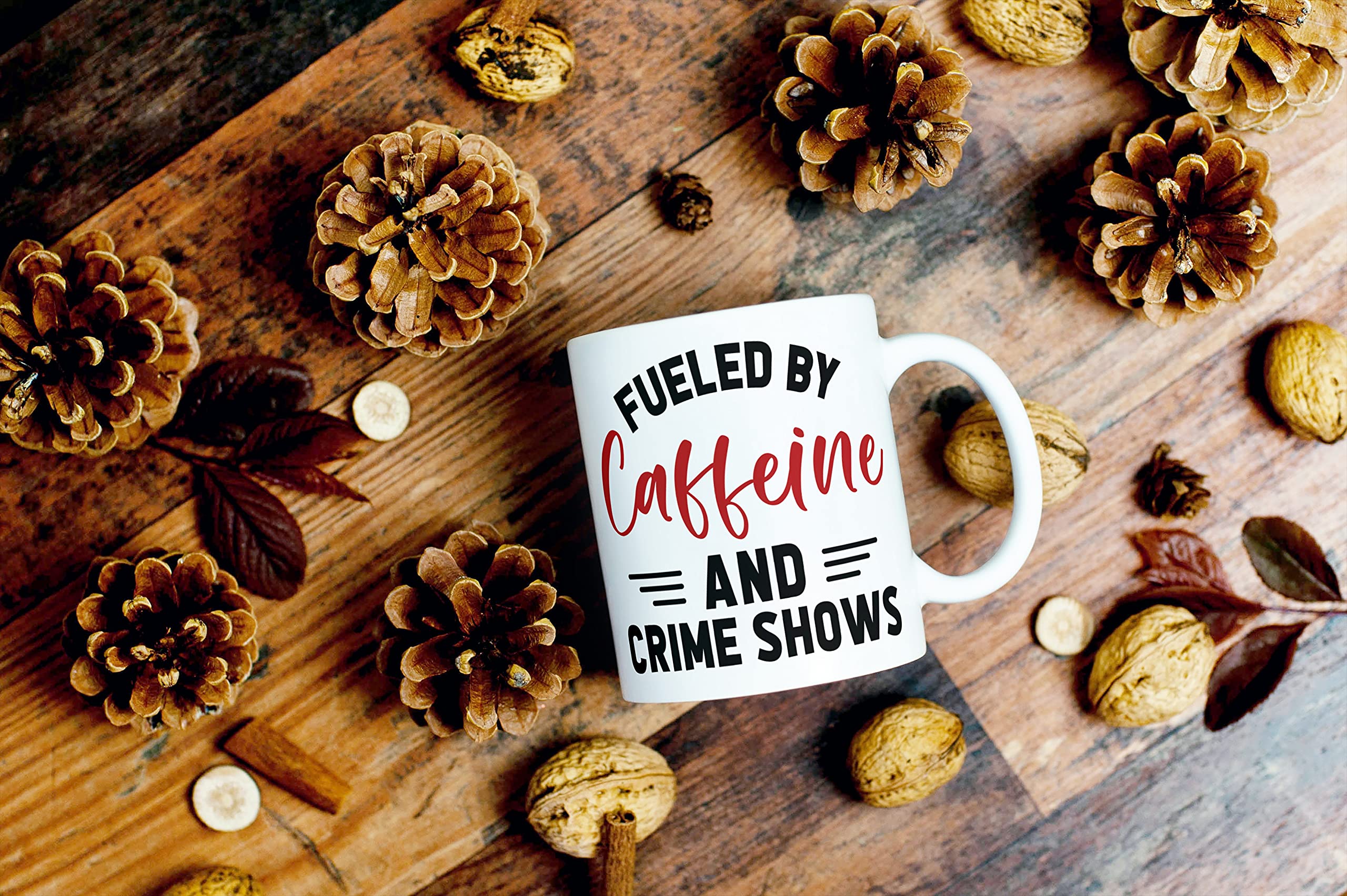 Funny True Crime Coffee Mug - Ceramic Novelty Mug for Crime Show Fans & Junkies - Perfect Gift for Crime Enthusiasts - Ideal for Coffee, Tea & Binge-Watching Crime Series (CM1005)