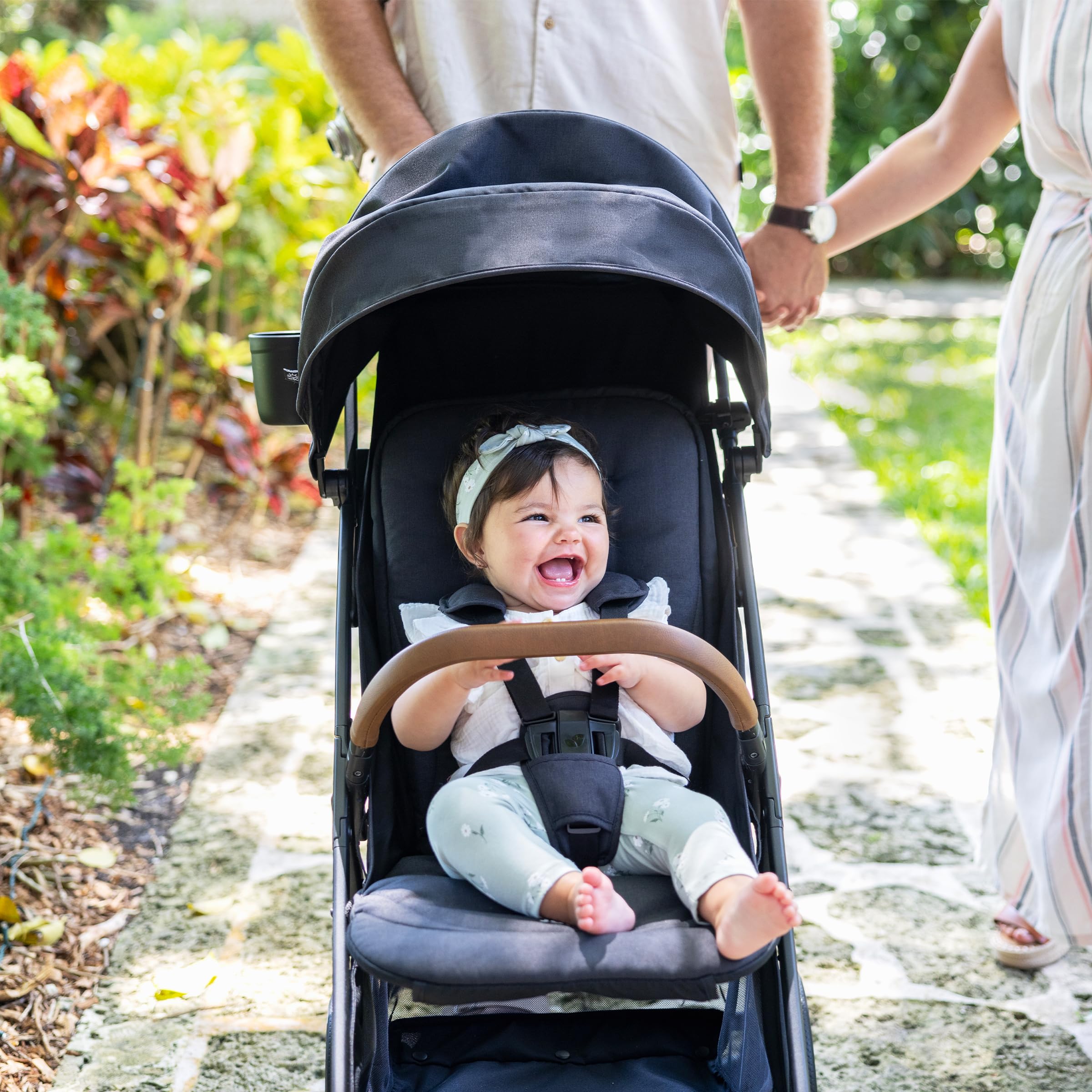 Nutmeg Compact Stroller - Lightweight Foldable Baby Stroller with One-Hand Fold, Travel-Friendly Design in Shale Gray | Perfect for City Walks, Air Travel & Everyday Use