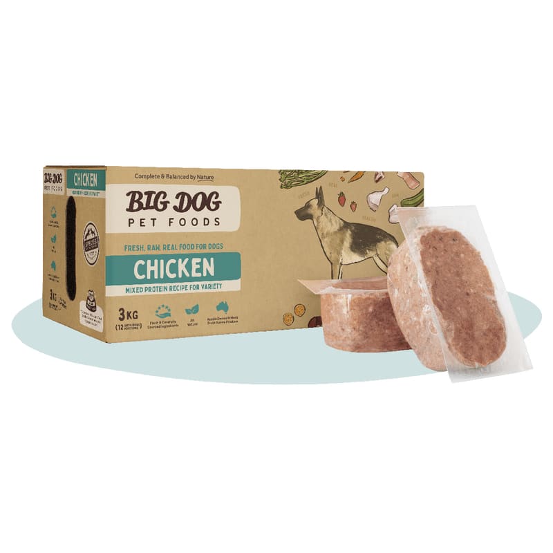 Big Dog BARF Chicken Frozen Raw Dog Food - 3kg | High Protein, Grain-Free, Natural Diet for Large Breeds | Perfect for Raw Feeding & Healthy Digestion