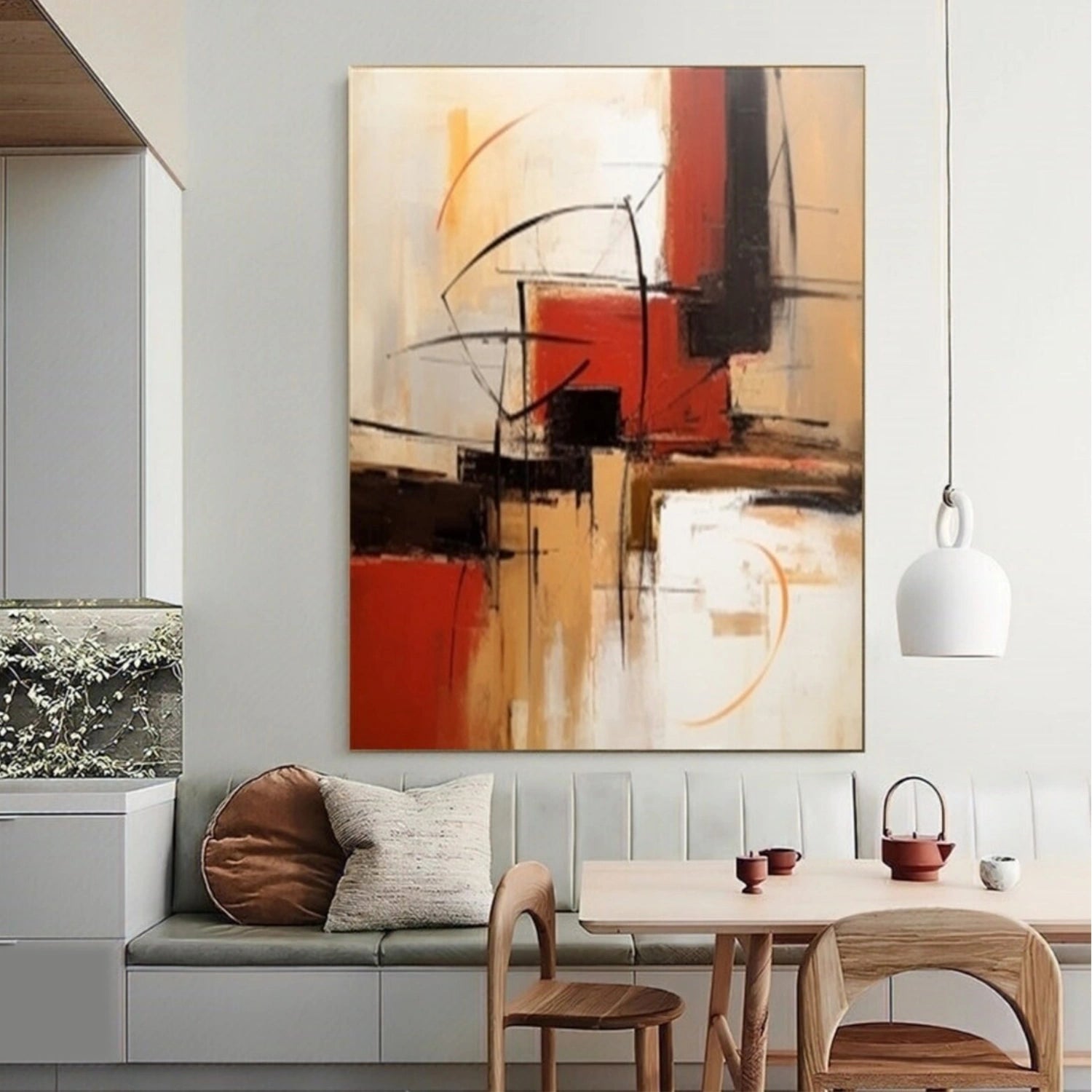 Abstract Painting #AB 325 - Modern Wall Art for Home & Office Decor | Handmade Canvas Artwork | Perfect for Living Room, Bedroom & Workspace