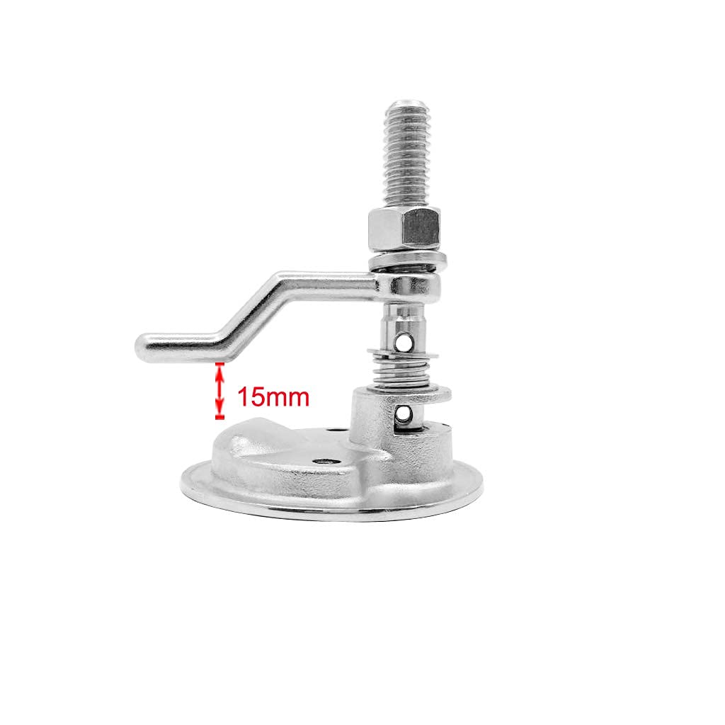 316 Stainless Steel Boat Cam Latch - Marine Hatch Latch with Adjustable Locking Arm & Back Plate - Flush Pull Hatch Lift for Sailboats, Yachts & Fishing Boats - Pack of 2