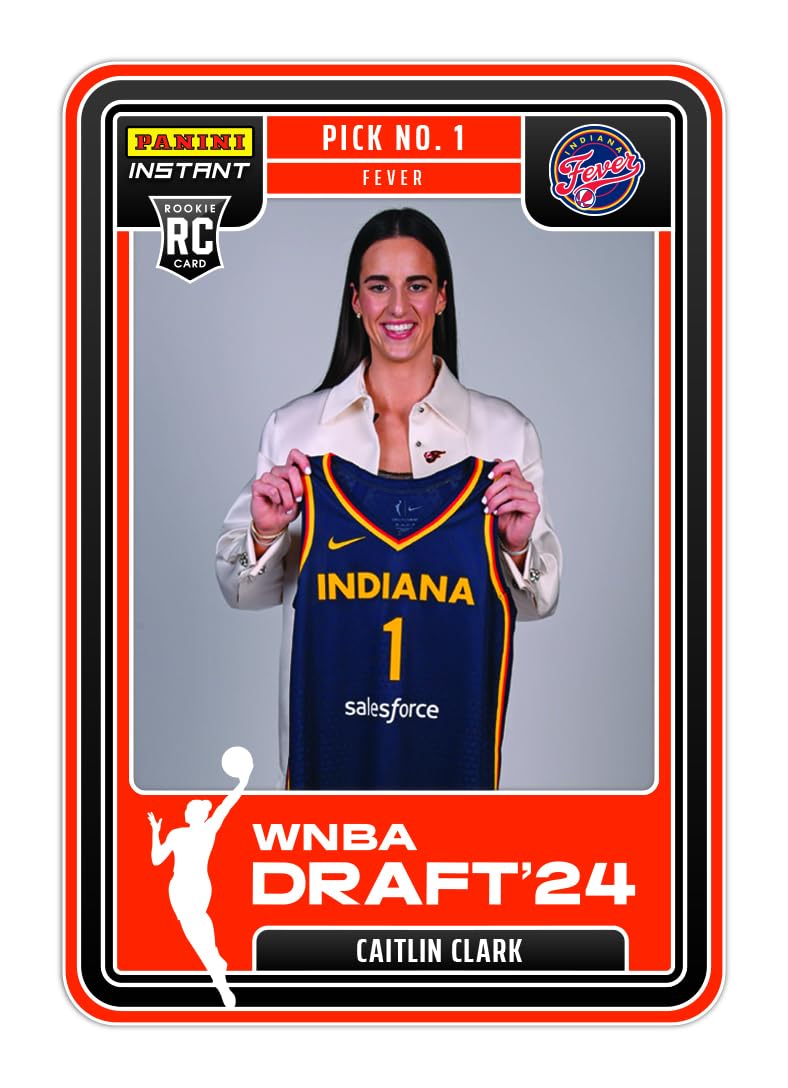 2024 Panini Instant WNBA Draft #1 Caitlin Clark Indiana Fever Rookie Card - Perfect for Sports Collectors, Basketball Fans & Investment Collectibles