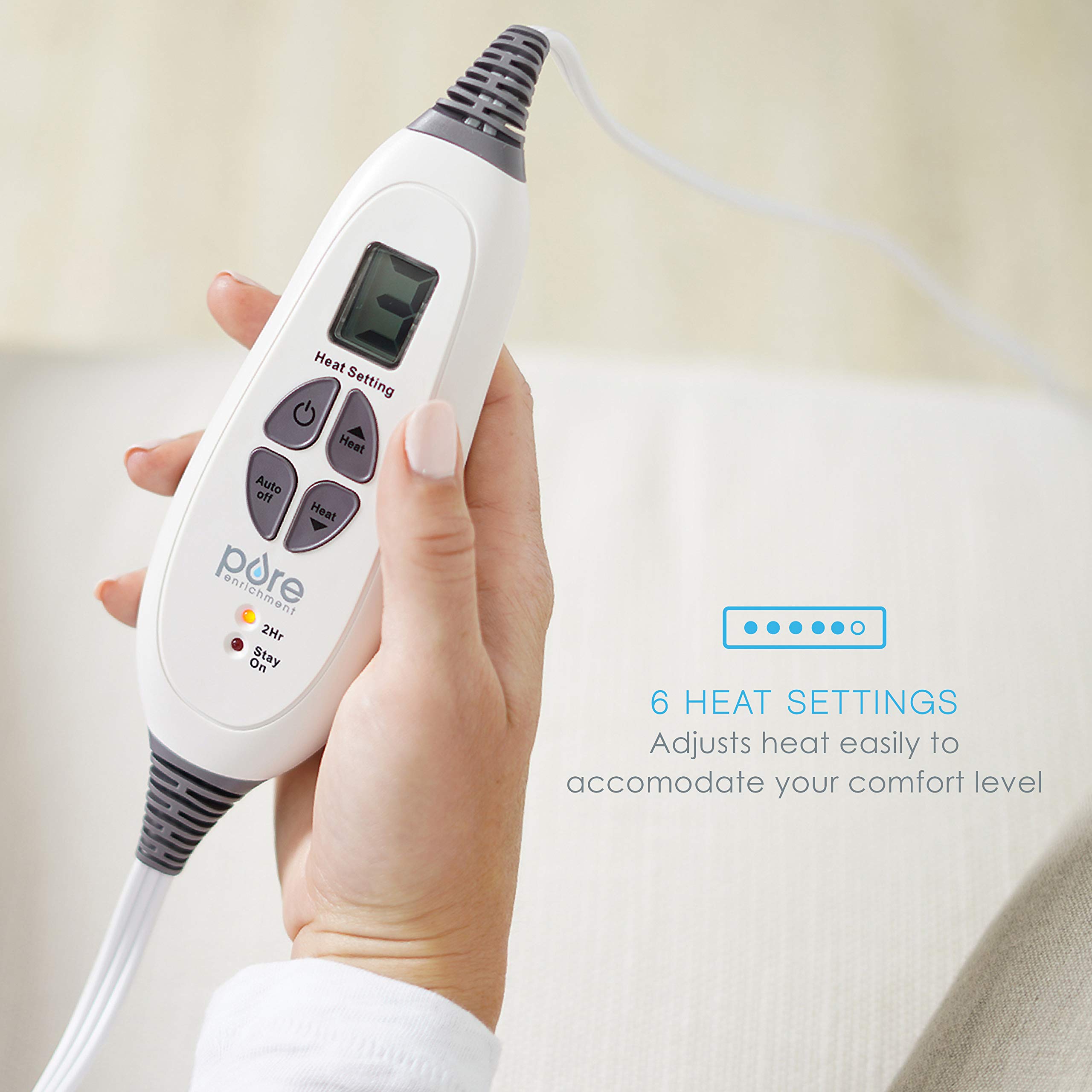 PureRelief Luxe Micromink Electric Heating Pad 12