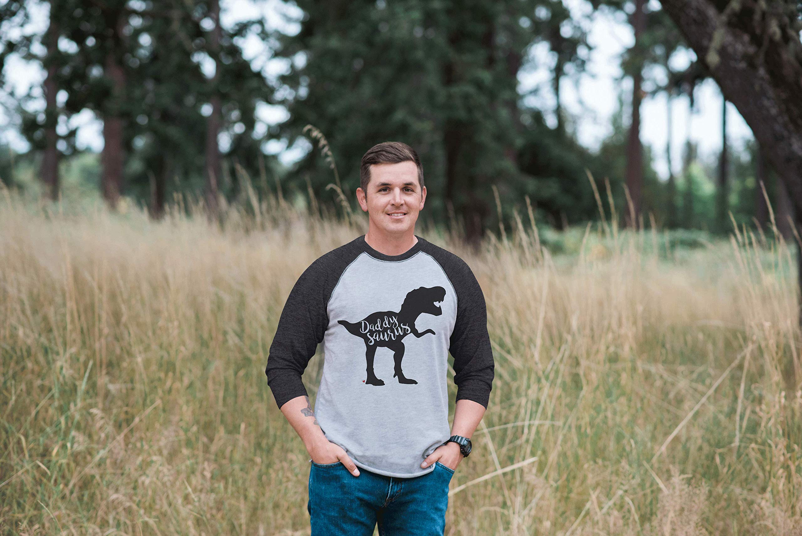 Daddysaurus Dinosaur T-Shirt for Men - Funny Graphic Tee for Dads, Father's Day Gift Idea - Perfect for Casual Wear, Family Outings & Gifts