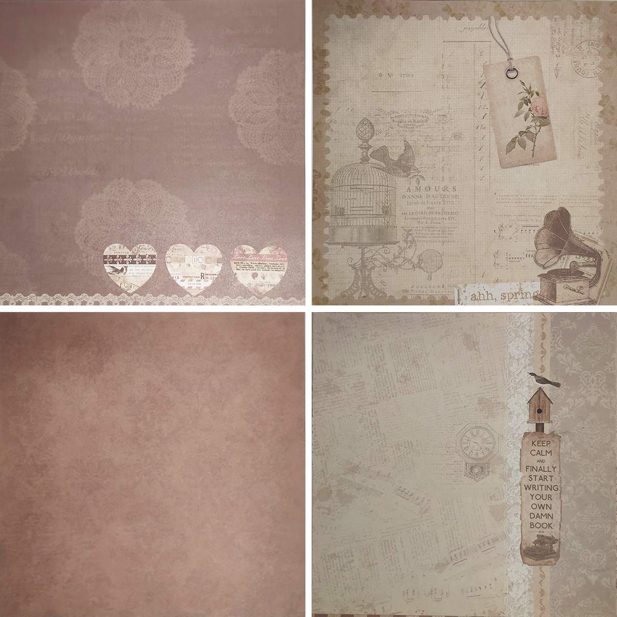 LevyLisa 8x8 Cardstock Paper Pad - 40 Sheets Floral Scrapbook Paper for DIY Crafts, Scrapbooking, Card Making & Home Decor | Premium Decorative Designer Paper for Art Projects