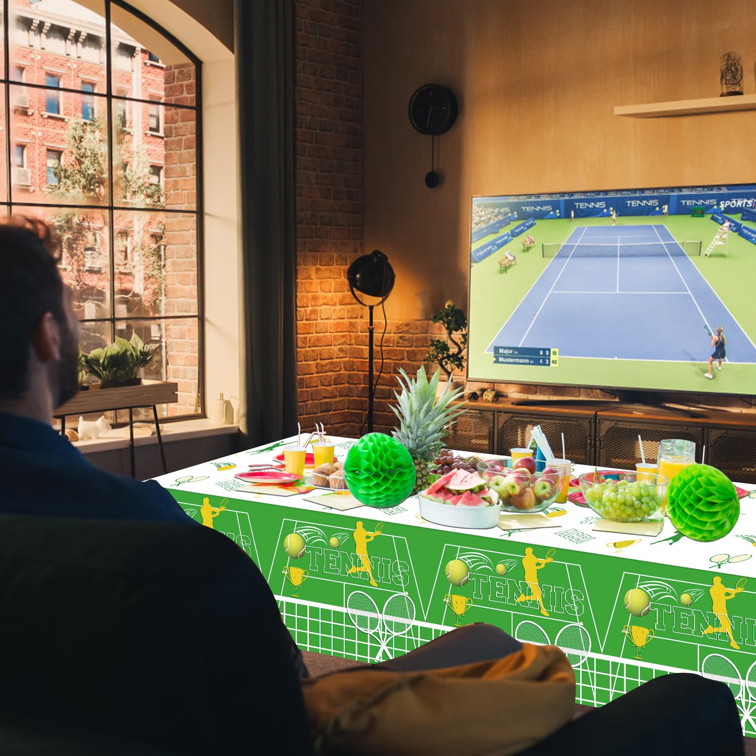 2 Pack Tennis Party Tablecloths - 51x87