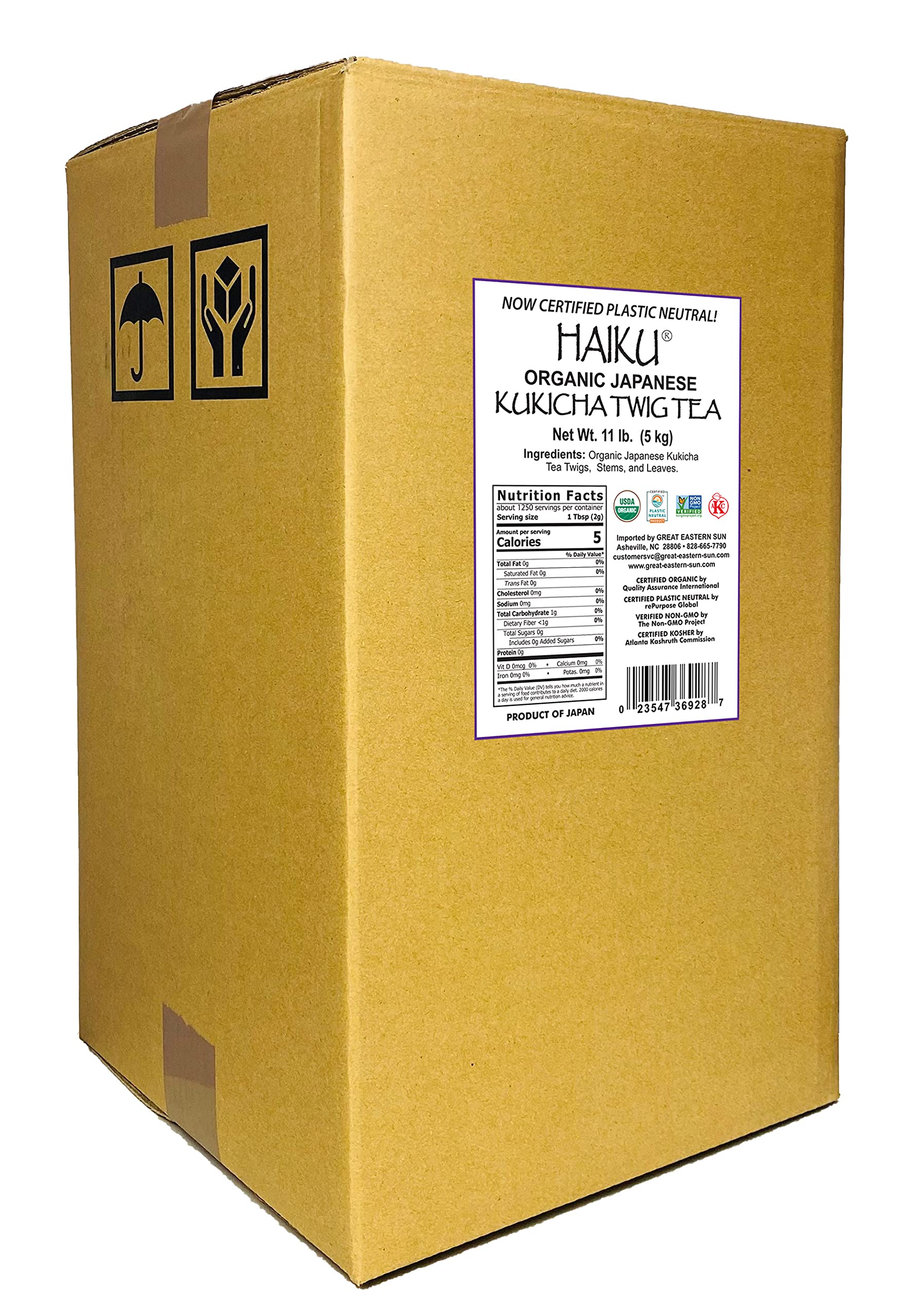 Organic Japanese Kukicha Twig Tea - 100% Pure, Kosher Certified, Gourmet Loose Leaf Tea (11 lb) - Perfect for Relaxation, Detox & Traditional Tea Ceremonies