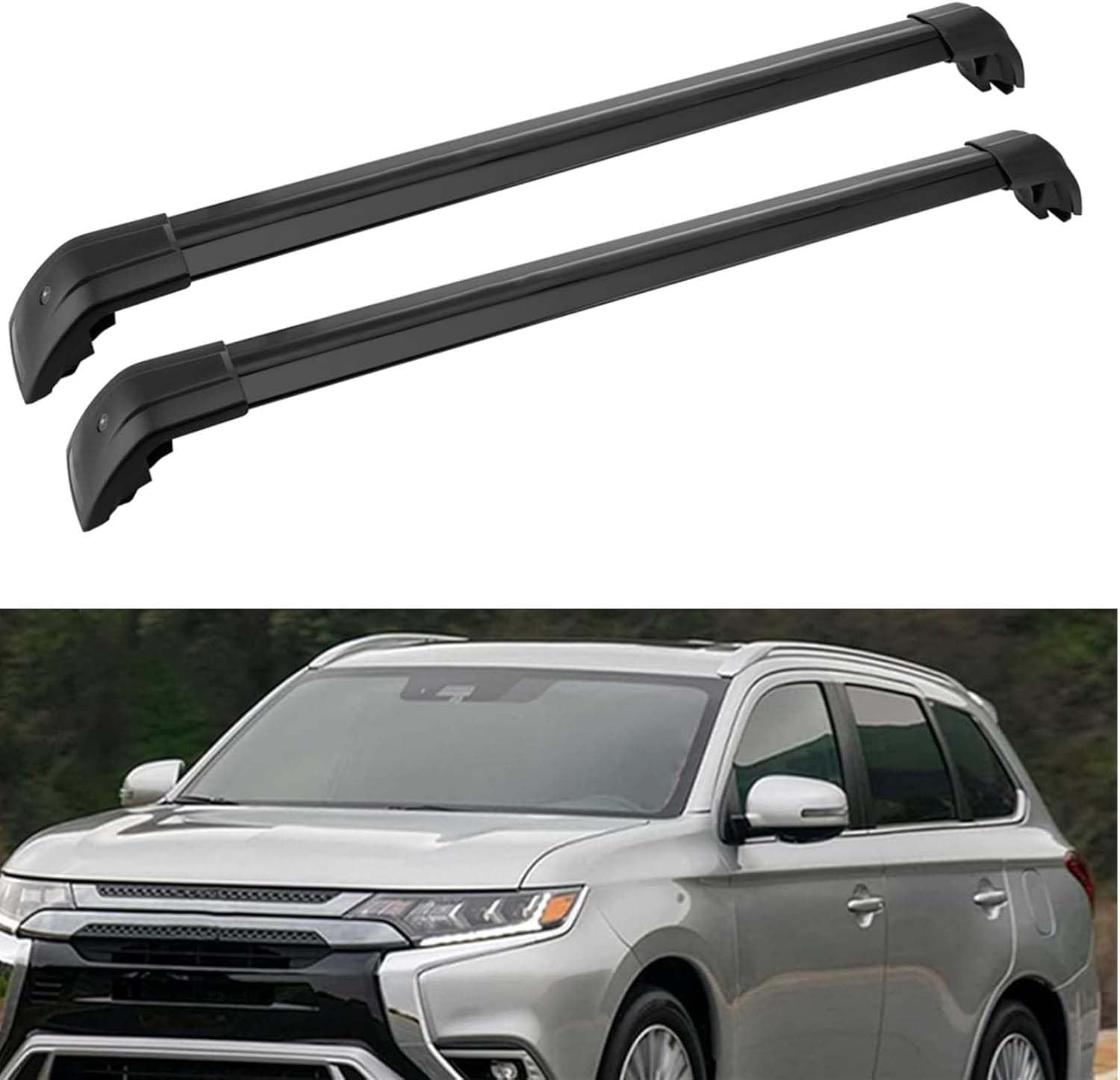 Universal Roof Rack Cross Bars for Mitsubishi Outlander PHEV 2014-2020 | Heavy Duty Cargo Carrier | Perfect for Camping, Road Trips & Outdoor Adventures