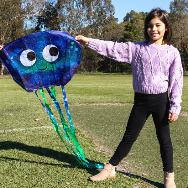 Colorful Jelly Kite for Kids - Outdoor Flying Toy with Easy Grip Handle - Perfect for Beach, Park, and Backyard Play