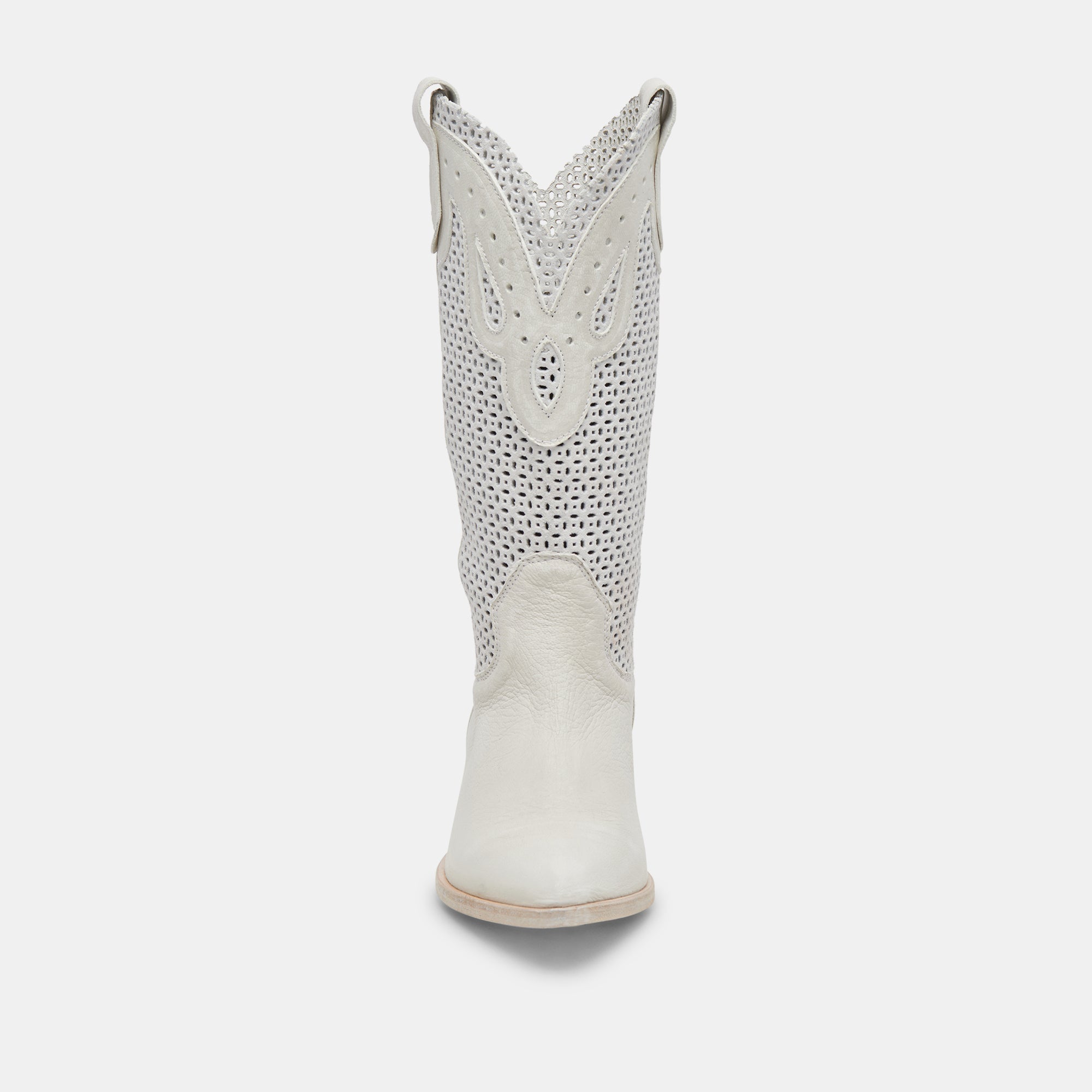 Ivory Leather Ranch Boots for Women - Western Cowgirl Boots for Riding, Country Fashion & Outdoor Activities