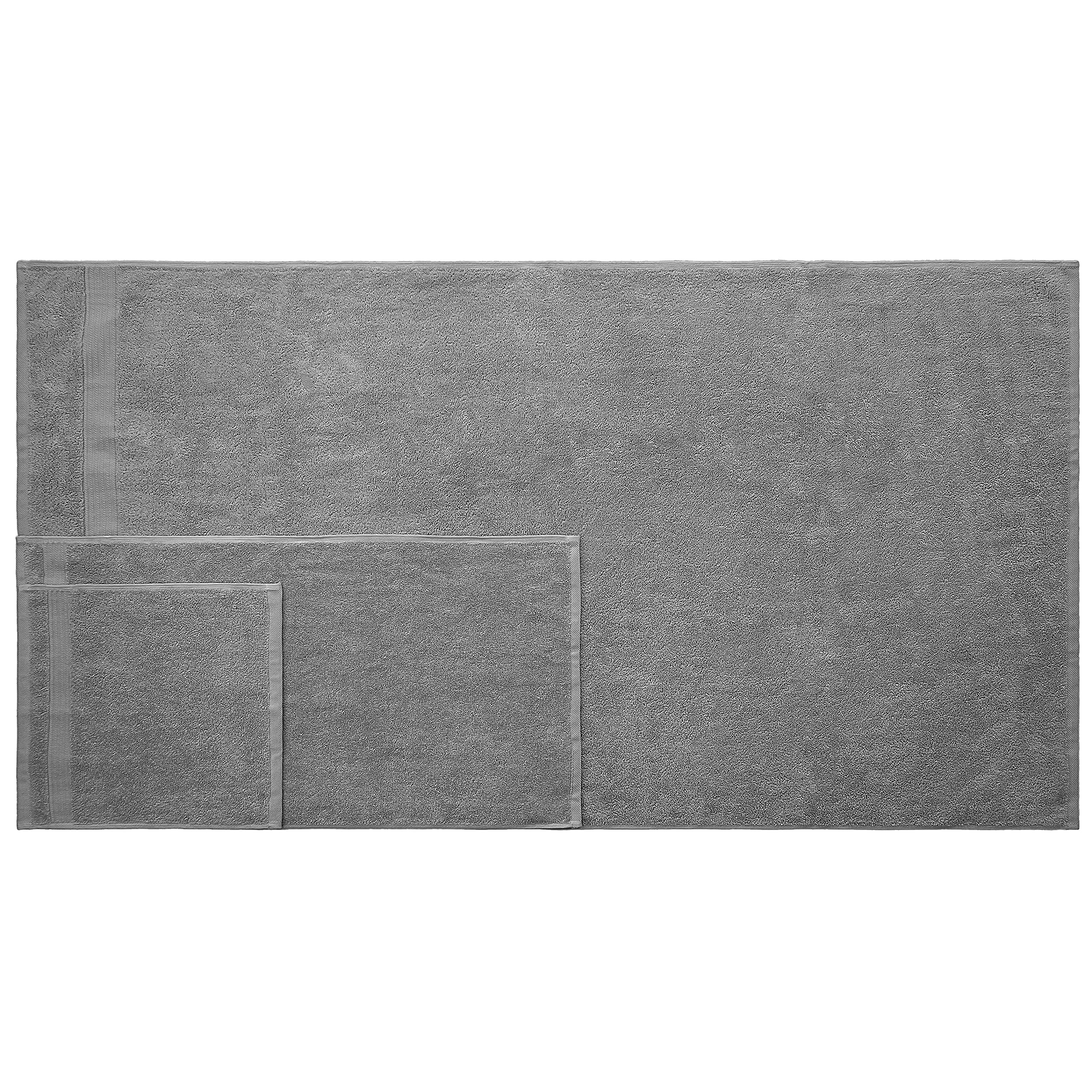 Premium 6-Piece Turkish Cotton Bath Towel Set - 100% Ultra Soft & Absorbent - 2 Bath Towels, 2 Hand Towels, 2 Washcloths - Dark Gray - Luxury Spa & Bathroom Essentials for Home & Hotel Use