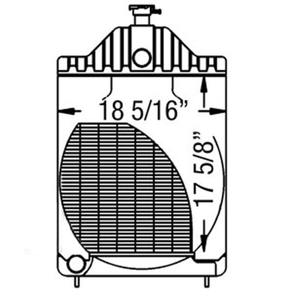 RAParts 219580 Radiator Replacement for Case/IH Tractors - 17 5/8