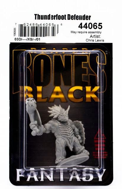 Reaper Miniatures Thunderfoot Defender #44065 - Unpainted Plastic Miniature for D&D, Pathfinder & Tabletop RPGs - Fantasy Gaming Mini for Painting & Collecting