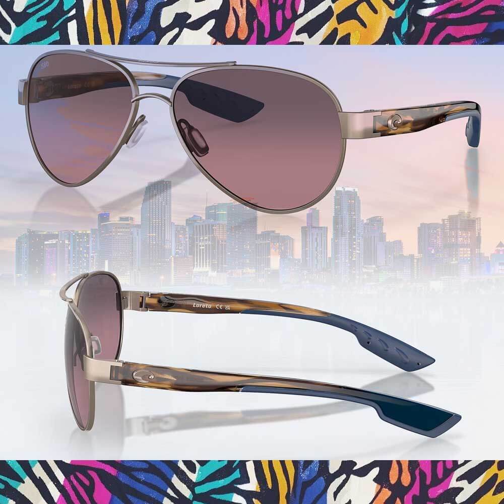 Costa Loreto Golden Pearls Frame Sunglasses for Women - Polarized UV Protection - Stylish Beach & Outdoor Fashion Accessories