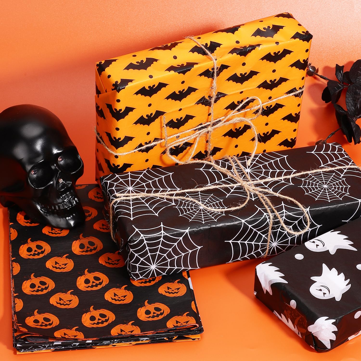 30 Sheets Halloween Gift Wrapping Tissue Paper - 5 Unique Designs for Party Decorations, Gifts & Crafts | Perfect for Halloween Party Favors, Gift Bags & DIY Decor