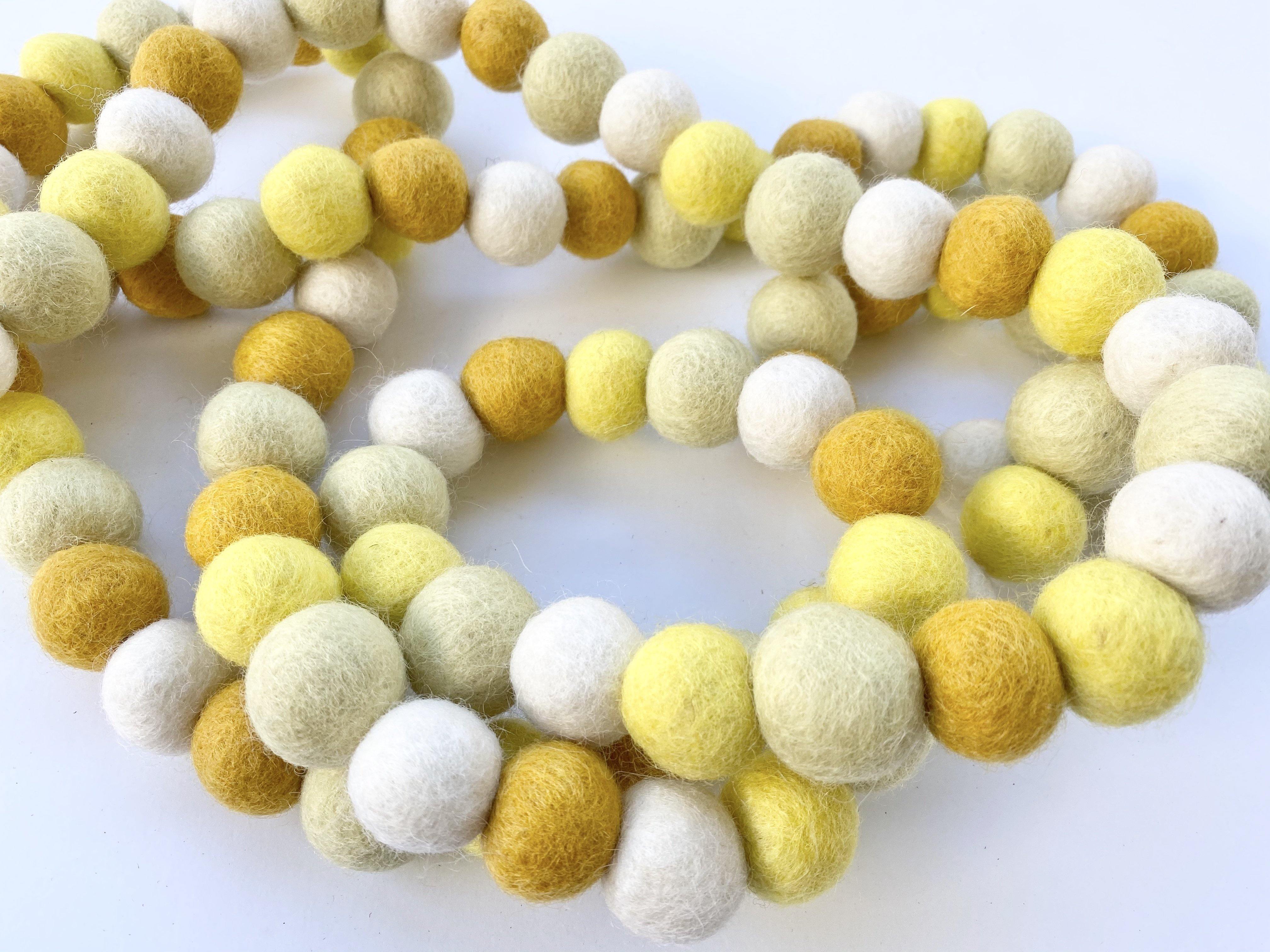 Bright Yellow Summer Garland - Decorative Party Backdrop for Weddings, Baby Showers & Outdoor Events