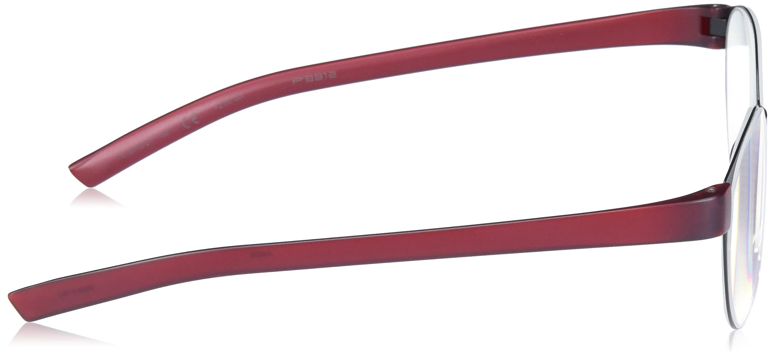 Porsche Design P8812 B Black/Red Reading Glasses - Stylish & Lightweight for Office, Reading & Computer Use