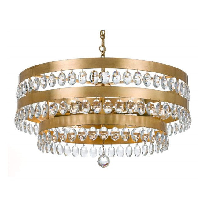 Sarahi Chandelier - Elegant Crystal Ceiling Light Fixture for Dining Room, Living Room & Bedroom | Modern Home Decor Lighting for Weddings & Interior Design