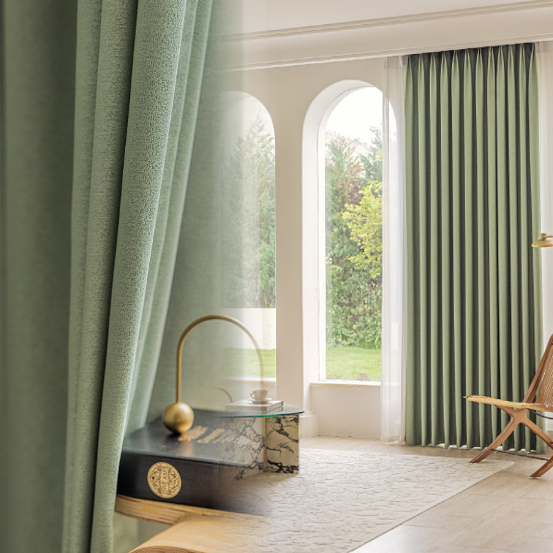 Vera Sage Green Blackout Thermal Insulated Curtains for Bedroom & Living Room - Noise Reducing, Energy Saving, Custom Size, Home Decor