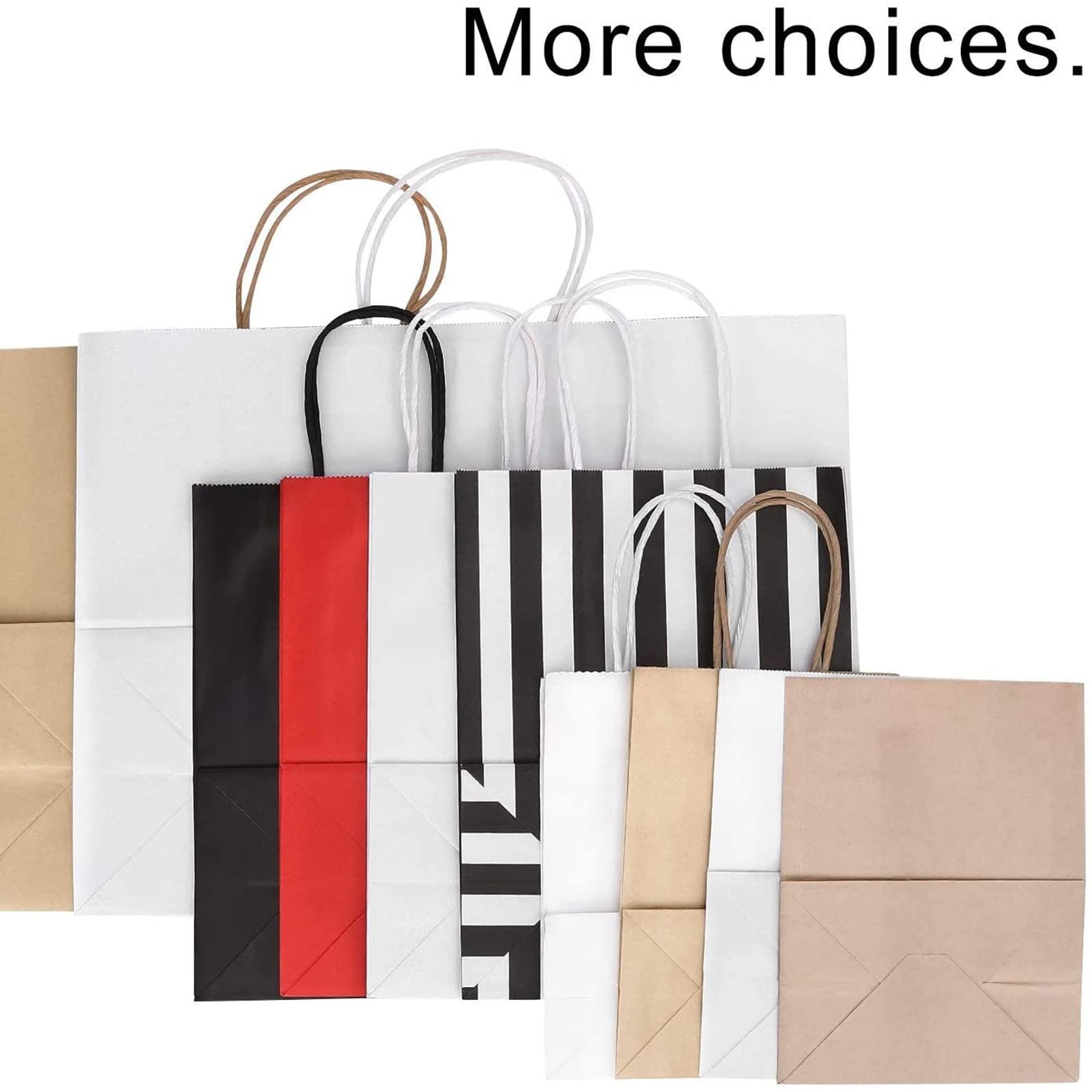 100Pcs Large Kraft Gift Bags 16x6x12 Inches with Handles - Eco-Friendly Paper Bags for Retail, Business, Parties, Shopping & Grocery - Perfect for Mother's Day Gifts, Birthday Presents & Boutique Packaging
