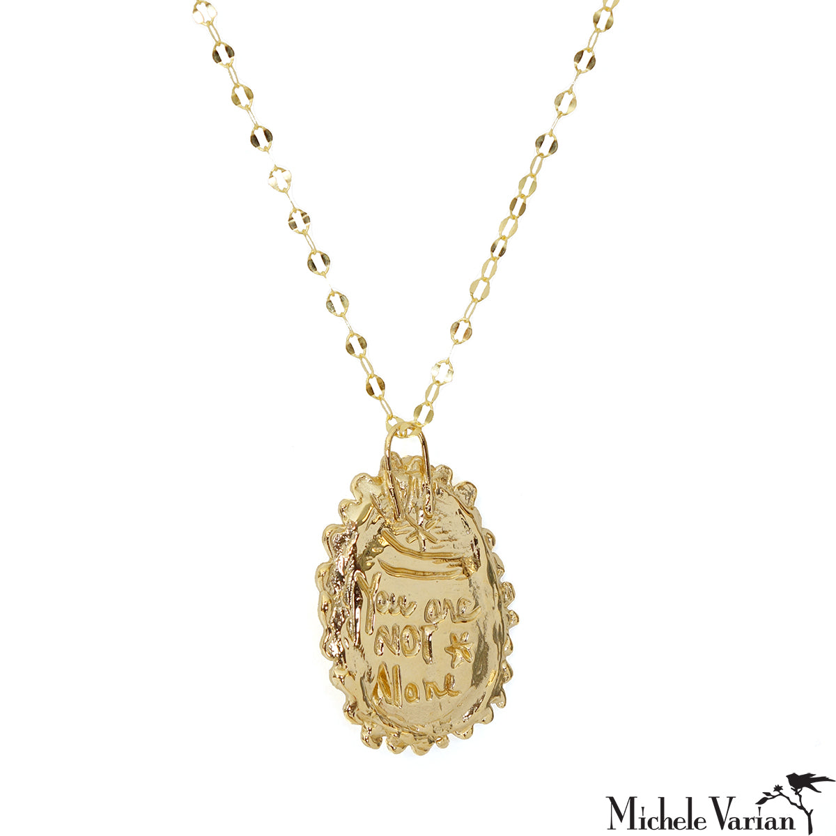 Brass Not Alone Necklace - Unique Handmade Jewelry for Women, Inspirational Gift for Friends & Loved Ones | Perfect for Everyday Wear, Special Occasions & Thoughtful Gifting