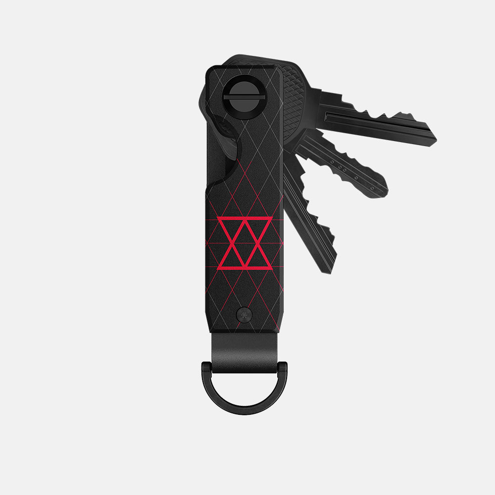 The Ridge KeyCase - Minimalist RFID Blocking Aluminum Key Holder (Dark Mode) - Secure & Compact Key Organizer for Home, Office & Travel
