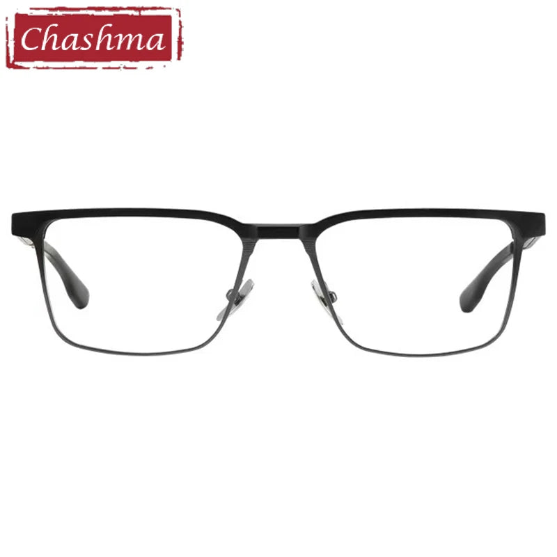 Stylish Men's Full Rim Square Acetate Titanium Eyeglasses Frame - Lightweight & Durable for Work, Reading & Everyday Wear (Model 151)