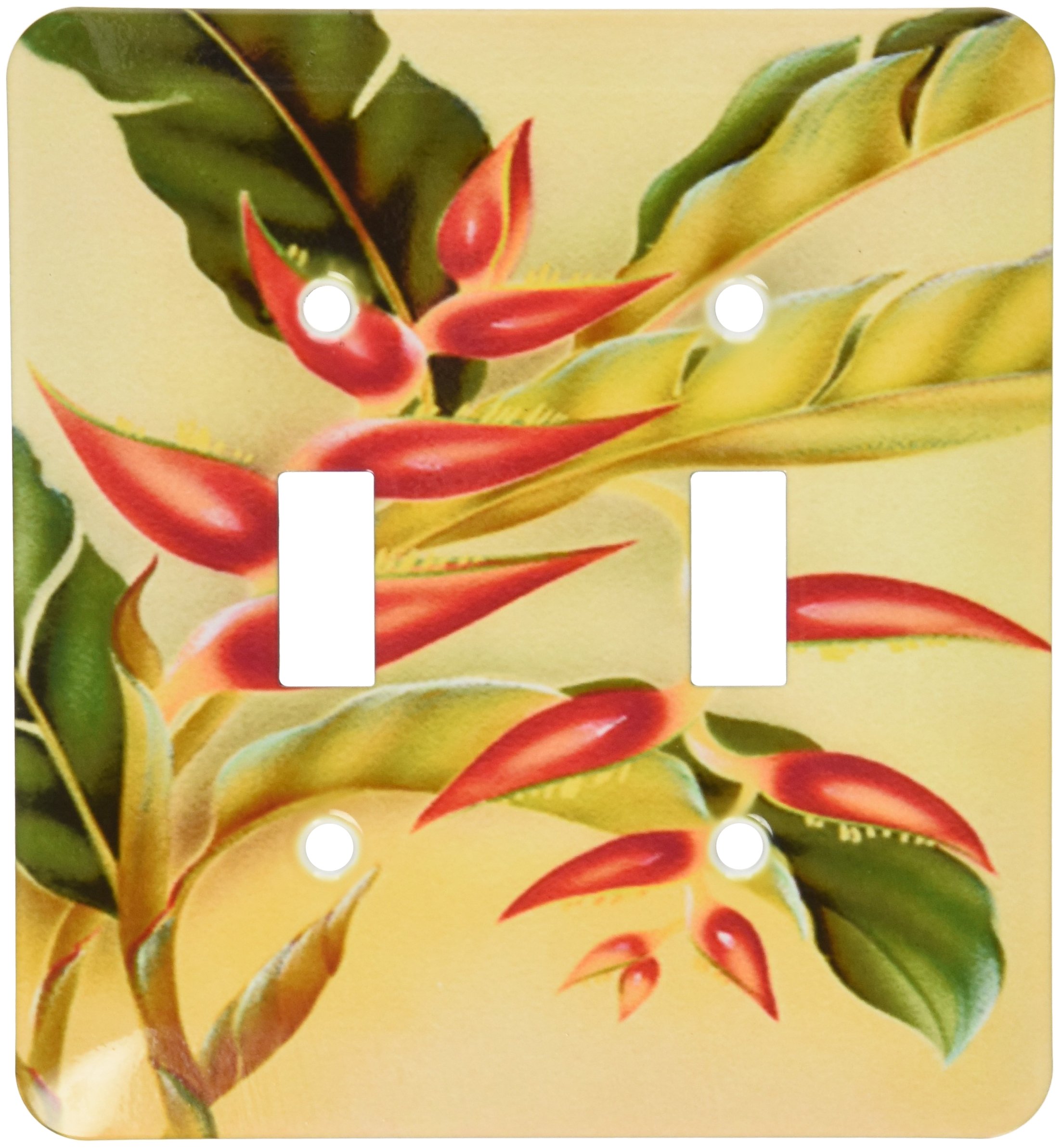 3D Hawaiian Bird of Paradise Light Switch Cover - Tropical Floral Decor for Home, Bedroom, Bathroom & Office - Easy Installation & Durable Design