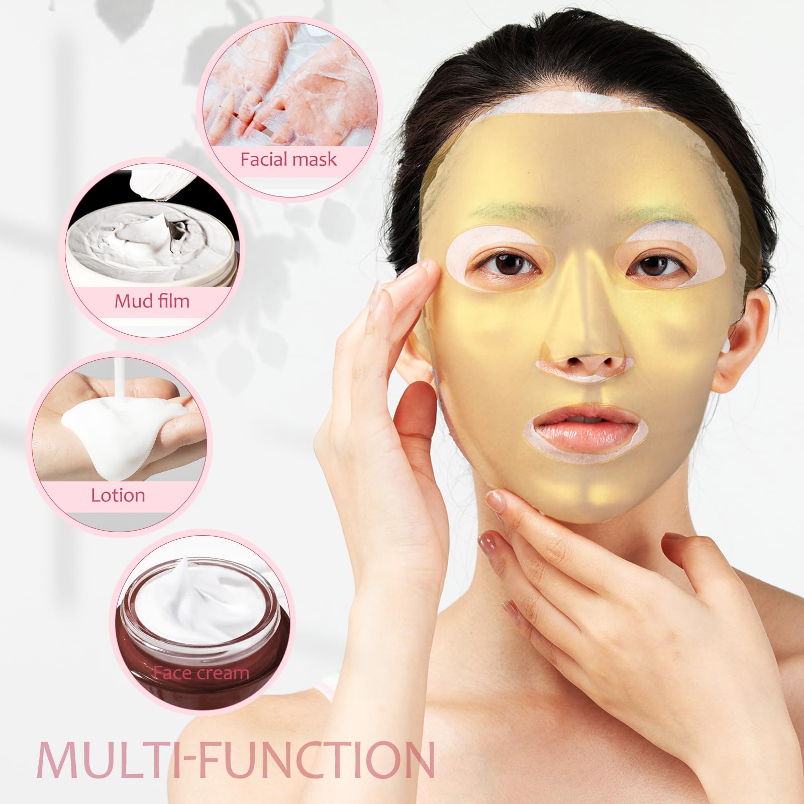 iPetboom 3-Pack Silicone Face Mask Holder - Reusable Sheet Mask Cover for Skincare, Prevents Evaporation & Enhances Absorption - Perfect for Spa, Travel & Home Facial Care Routine