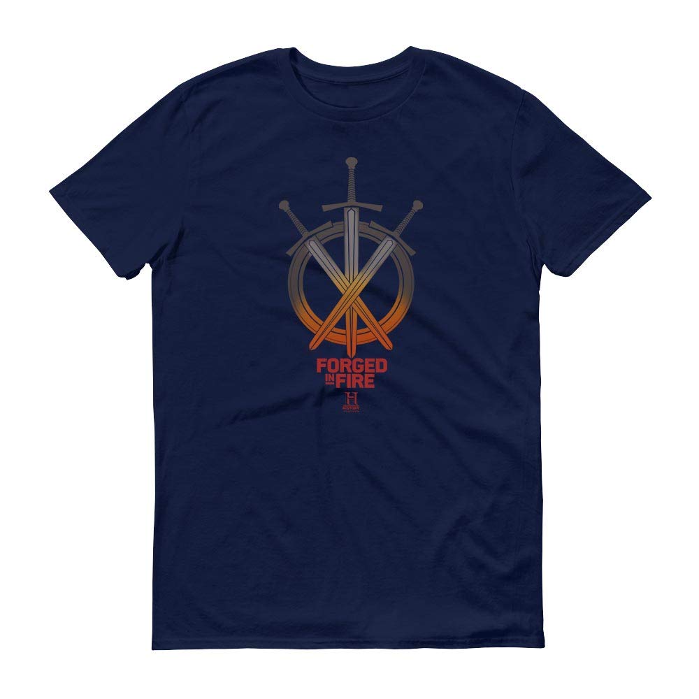 Forged in Fire History Series Swords Design Men's Short Sleeve T-Shirt - Perfect for Casual Wear, Cosplay, and Historical Reenactments